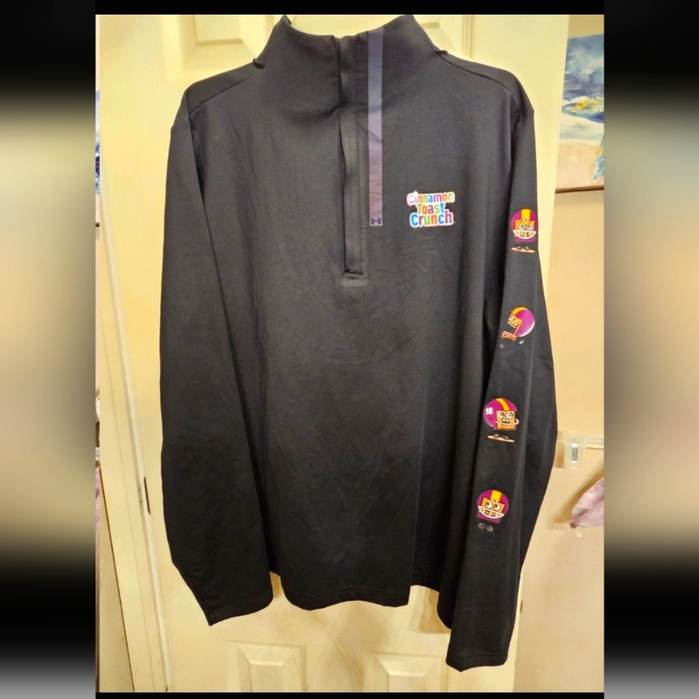 Under armour get griddy cinnamon toast crunch black long sleeve shirt LARGE